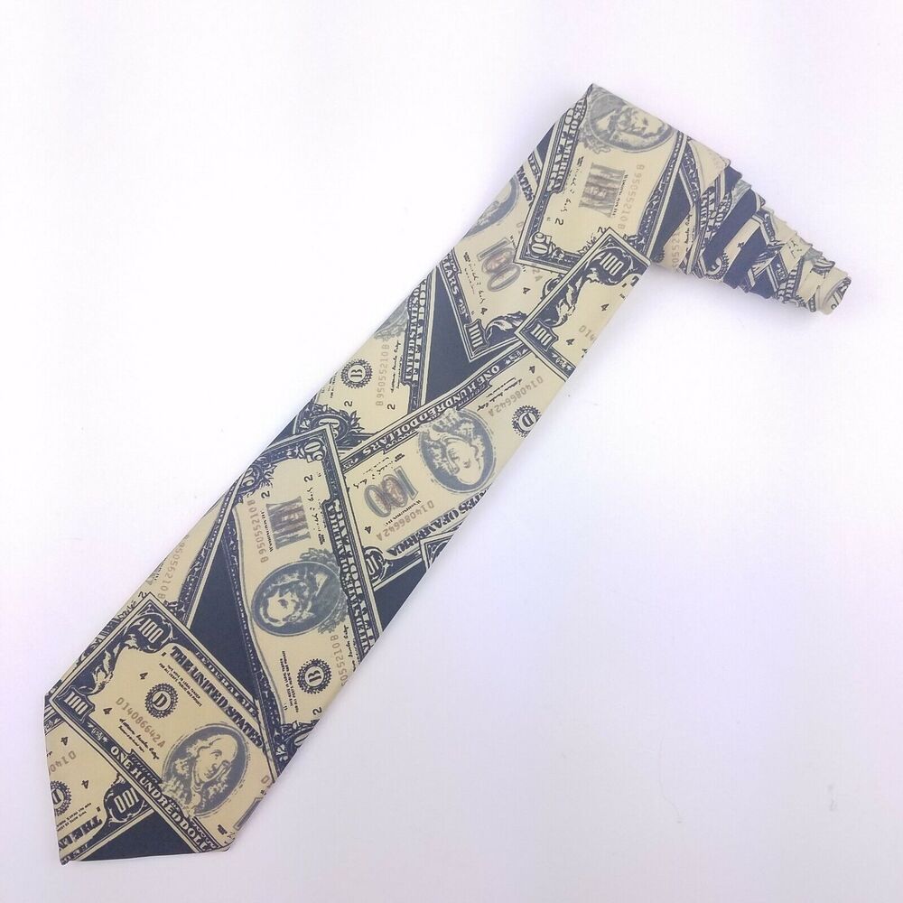 Florence Money Tie Hand Made Benjamins $100 Bill